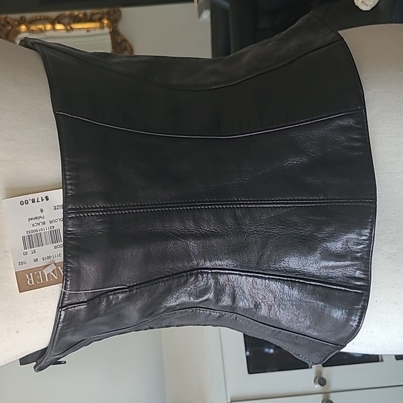 DANIER Black Leather Corset Bustier - Picture 2 of 8